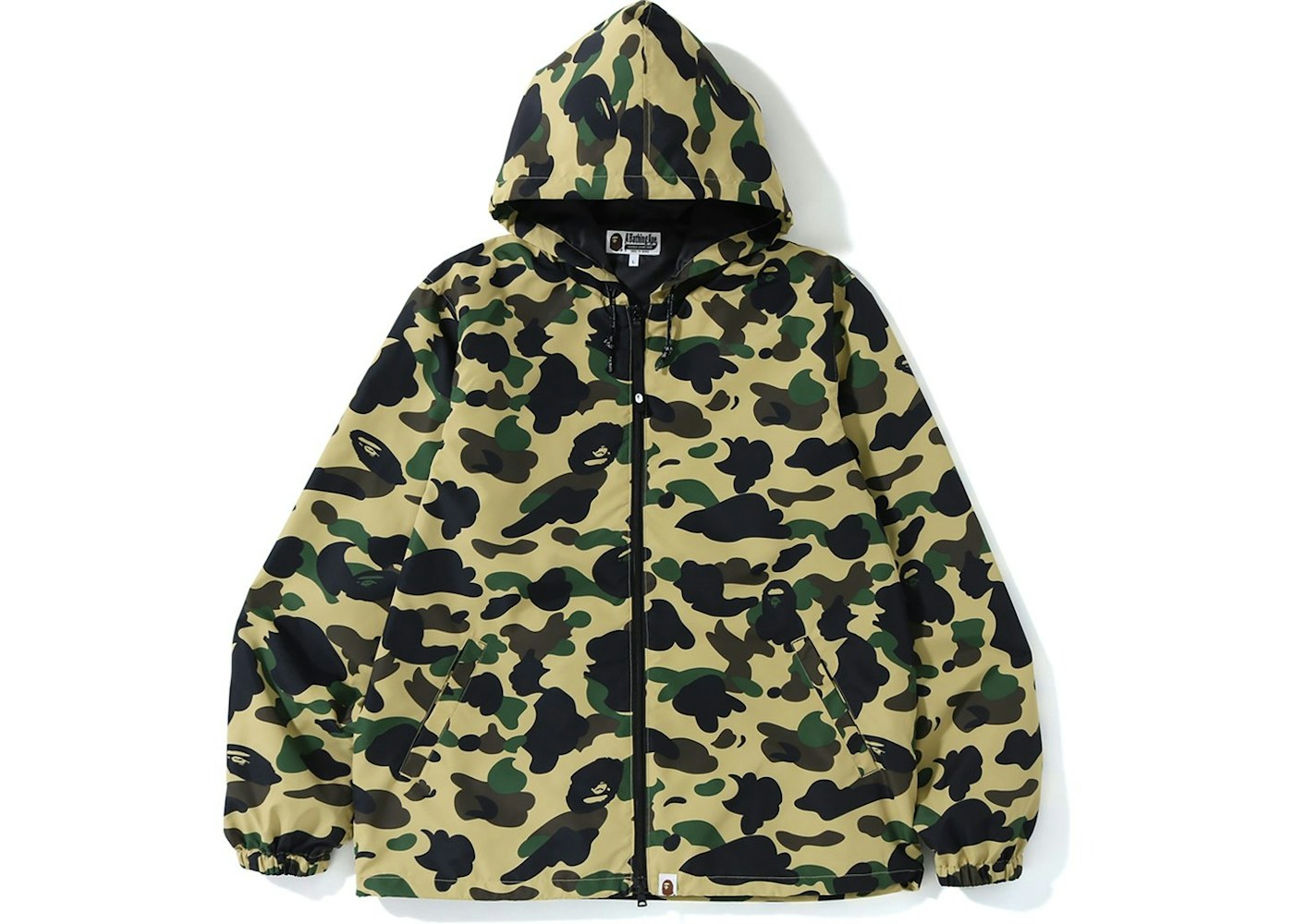 Yellow camo bape hoodie Clearance