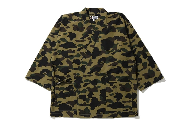 BAPE 1st Camo Kimono Shirt Green - SS20 Hombre - US