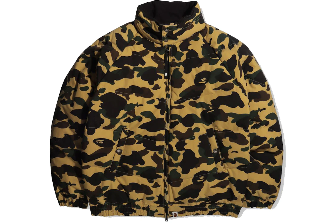 BAPE 1st Camo Loose Fit Down Jacket Yellow