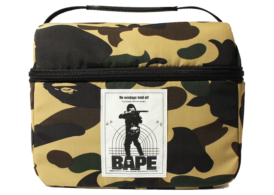 Pre-owned Bape 1st Camo Lunch Bag Yellow