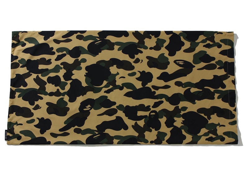 Pre-owned Bape 1st Camo Medium Pillow Case In Yellow