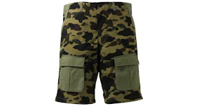 BAPE 1st Camo Multi Pocket Shorts Green