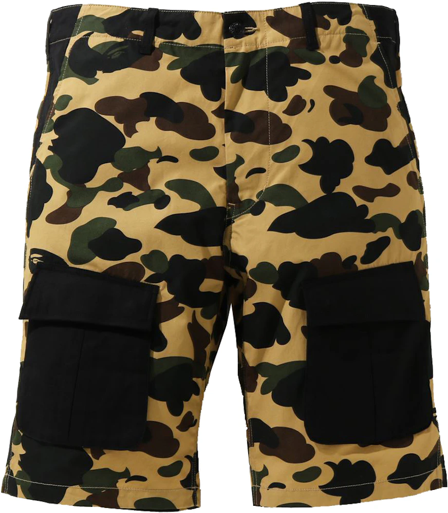 BAPE 1st Camo Multi Pocket Shorts Yellow Men's - SS21 - US