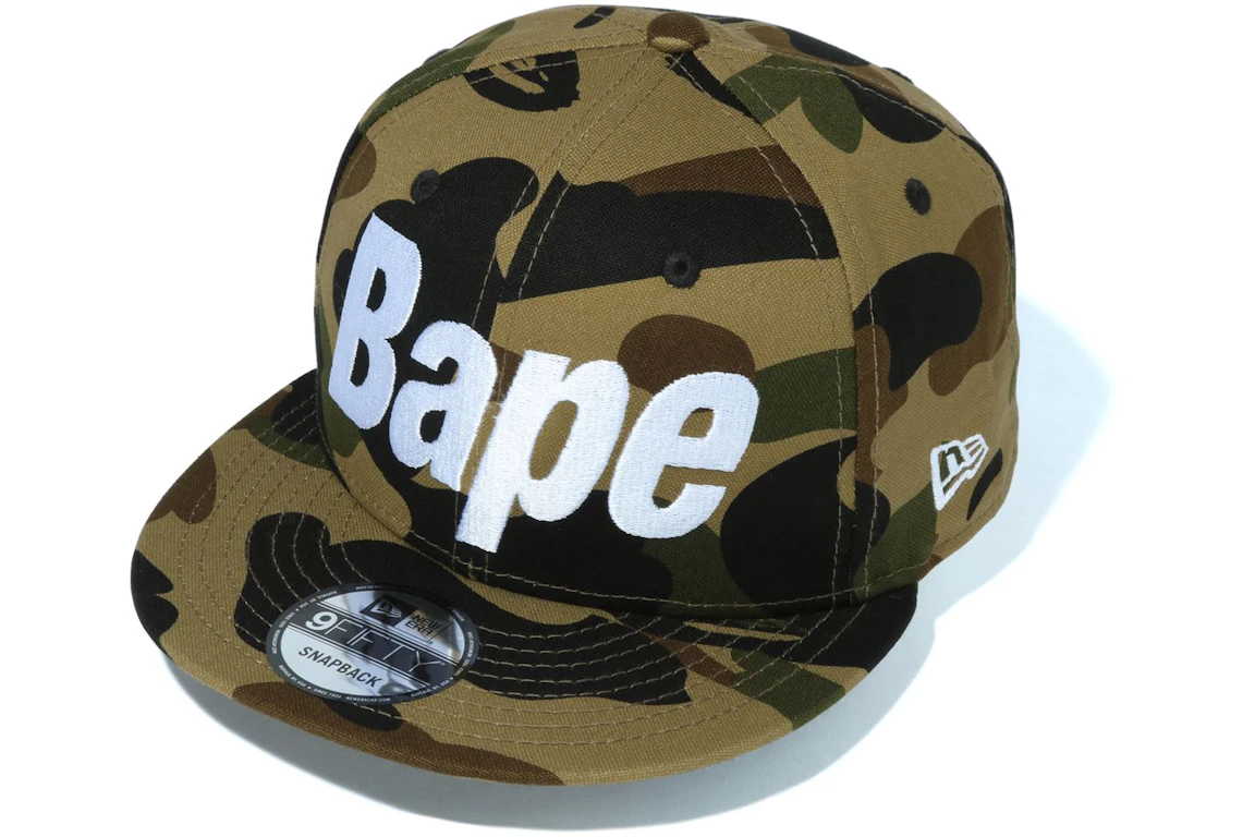 BAPE 1st Camo New Era Snap Back Cap Green