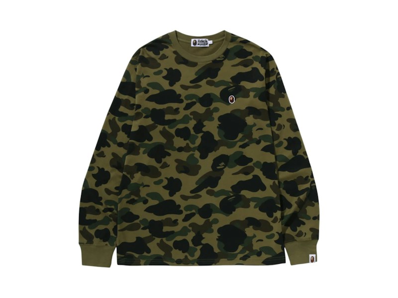 T-shirt BAPE 1st Camo One Point LS (FW25) Verde