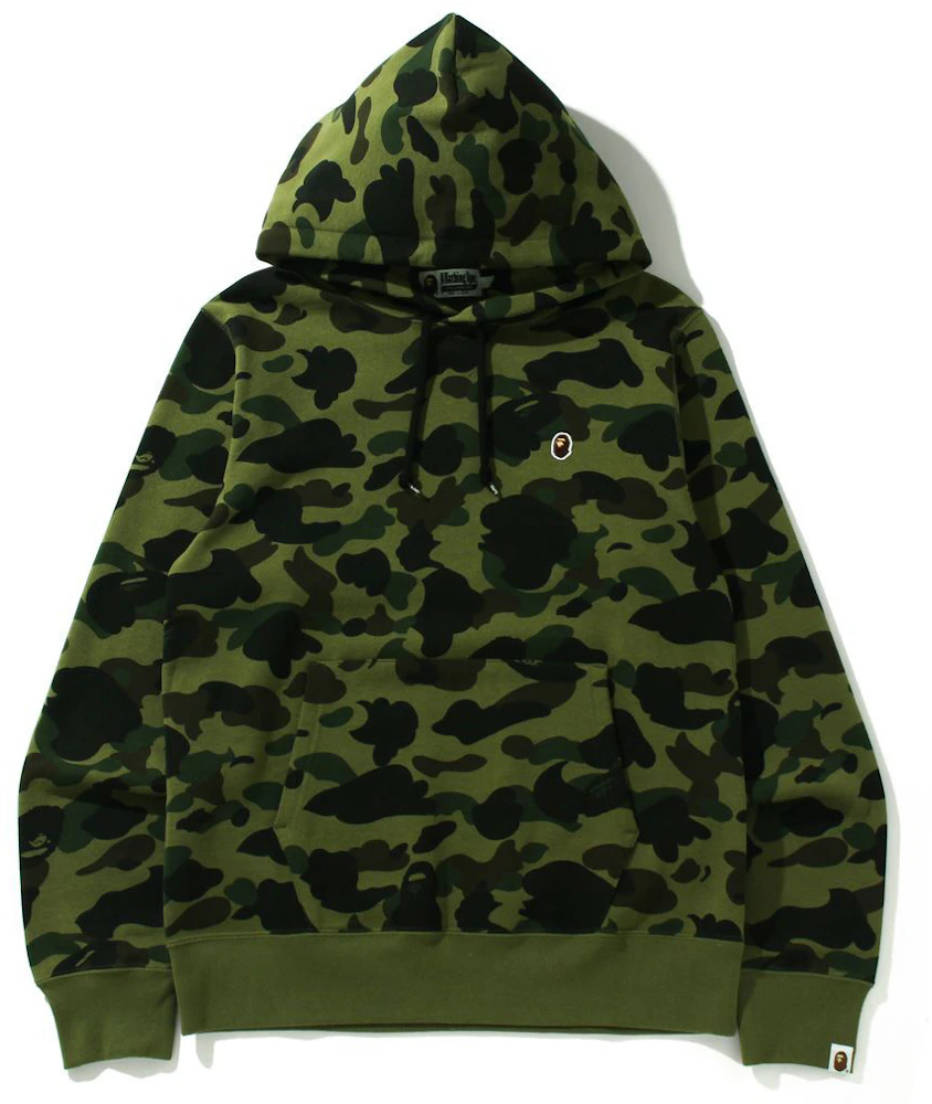 BAPE 1st Camo One Point Pullover Hoodie Green Men's - SS21 - US