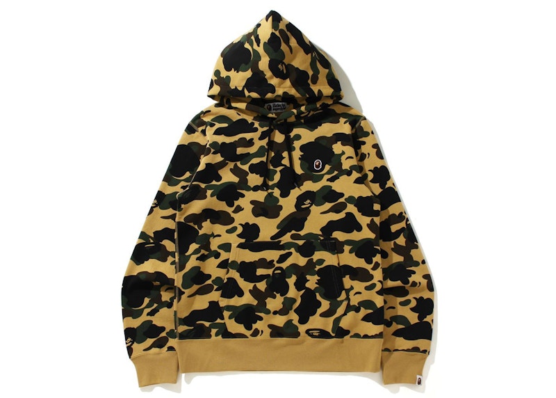 BAPE 1st Camo One Point Pullover Hoodie Yellow Men's - SS21 - US