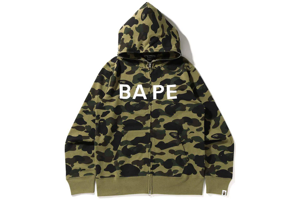 BAPE 1st Camo Online Exclusive Full Zip Hoodie Green