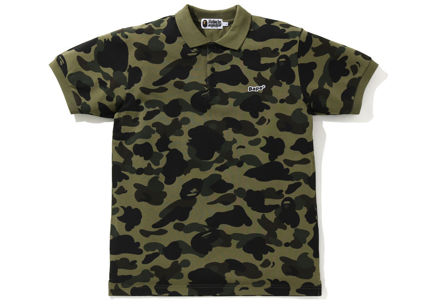 BAPE 1st Camo One Point Polo Green Men's - SS22 - US