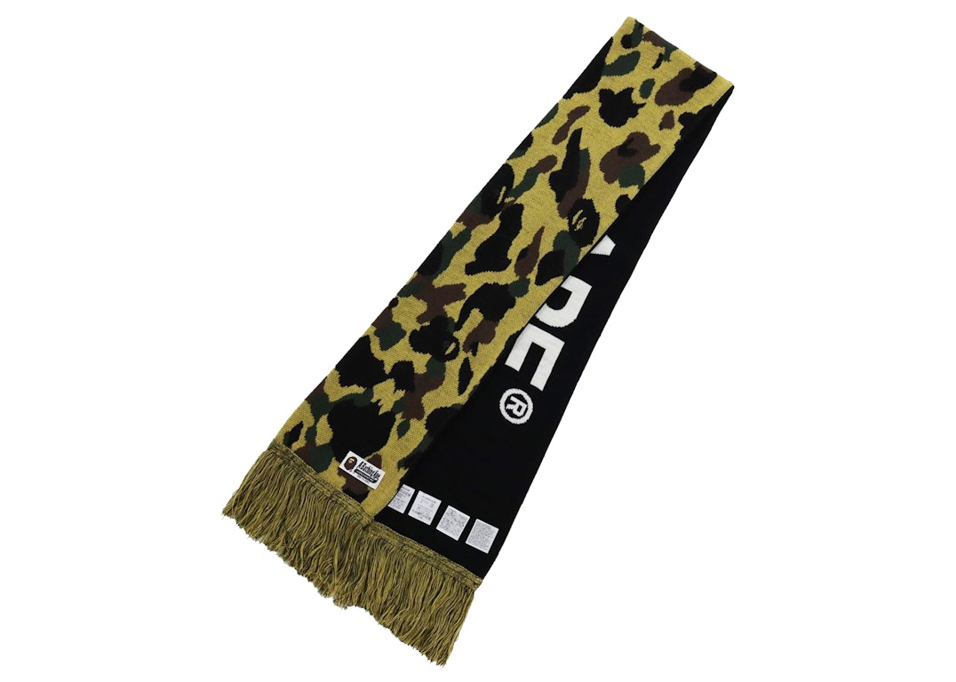 Pre-owned Bape 1st Camo Scarf (fw21) Yellow