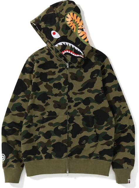 メンズBape 1st camo Shark Full Zip Hoodie