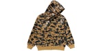 BAPE 1st Camo Sequin Shark Relaxed Fit Full Zip Hoodie Yellow
