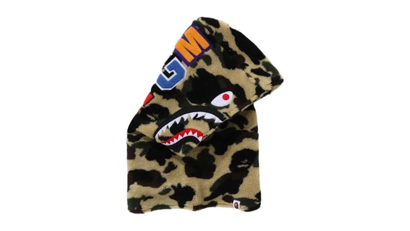 BAPE 1st Camo Shark Boa Snood Yellow Men's - FW25 - US