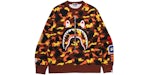BAPE 1st Camo Shark Crewneck Sweatshirt Orange
