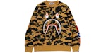 BAPE 1st Camo Shark Crewneck Sweatshirt Yellow