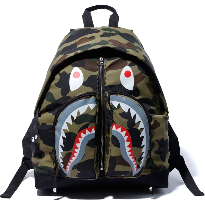 BAPE 1st Camo Shark Day Pack Green - SS18 - US