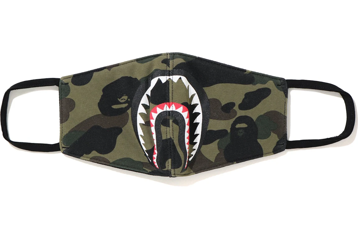 BAPE 1st Camo Shark Face Mask (FW19) Green