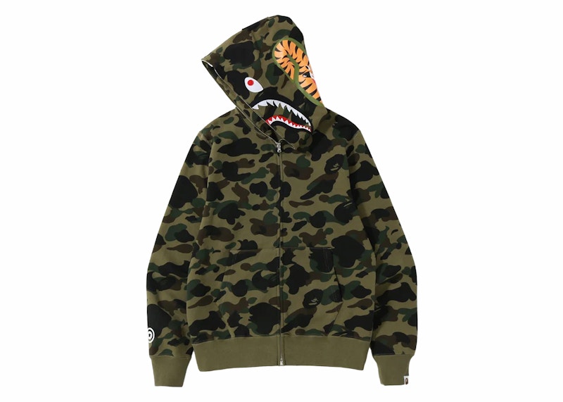 BAPE 1st Camo Shark Full Zip Hoodie FW23 Green Men s FW23 US