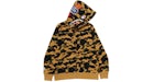 Sudadera con capucha y cremallera completa BAPE 1st Camo Shark amarilla