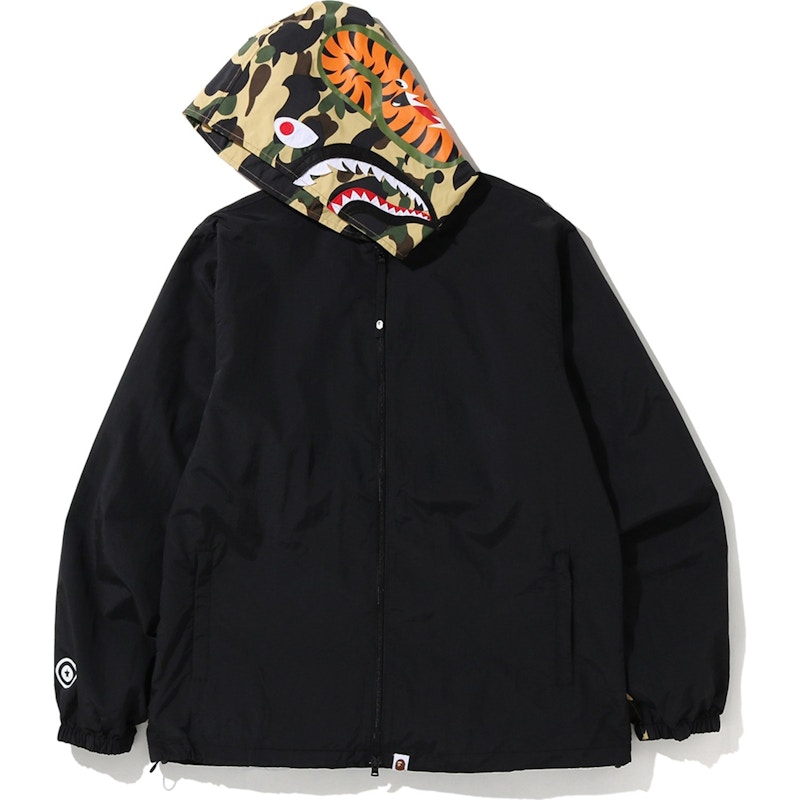 BAPE 1st Camo Shark Hoodie Jacket (FW19) Yellow Men's - FW19 - US