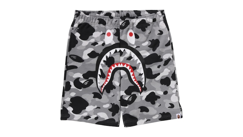 【A BATHING APE】1ST CAMO SHARK REGULAR FIT SWEAT SHORTS BAPE 1st Camo Shark Regular Fit Sweat Shorts Shorts Grey