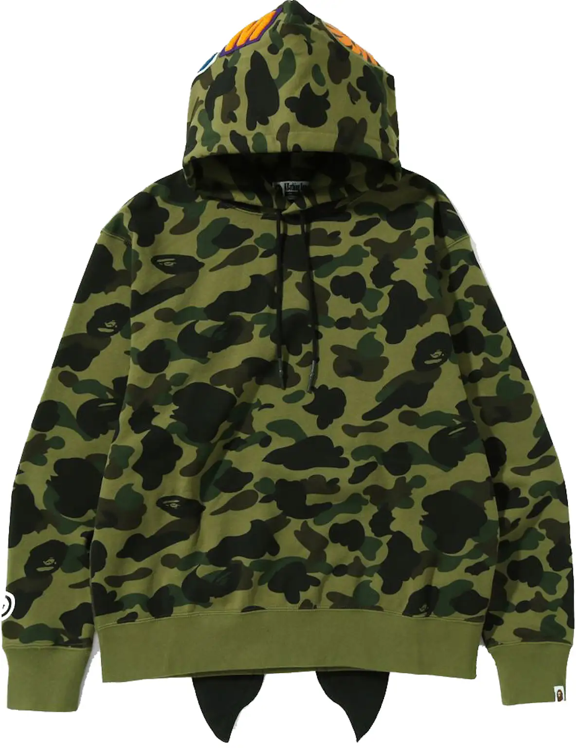 BAPE 1st Camo Shark Relaxed Fit Pullover Hoodie Green - FW21 - FR