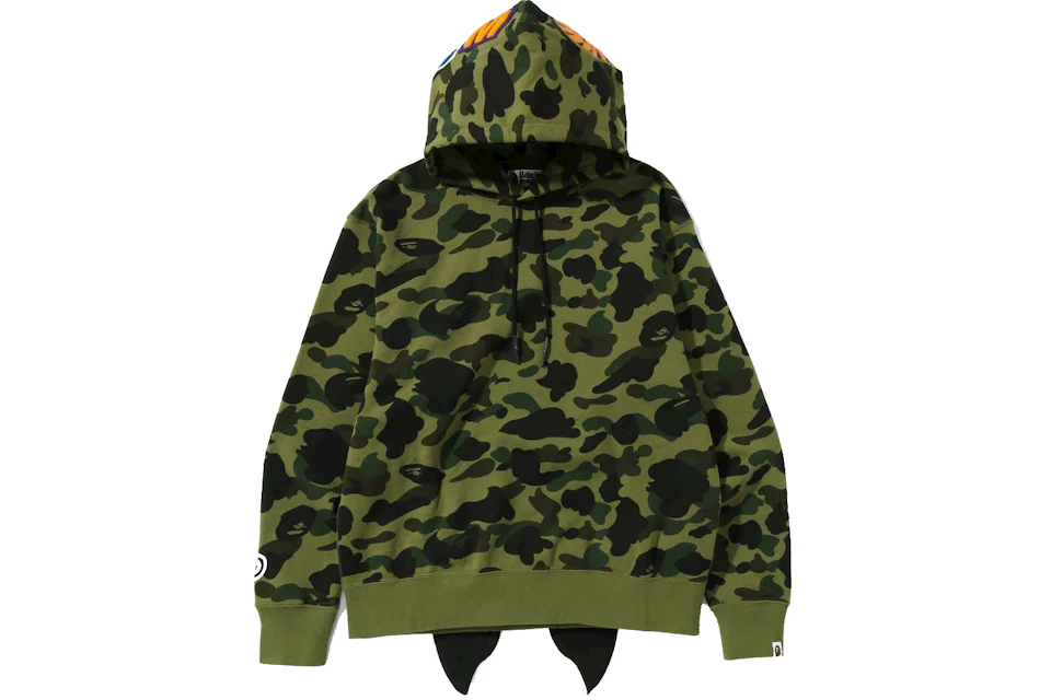 BAPE 1st Camo Shark Relaxed Fit Pullover Hoodie Green