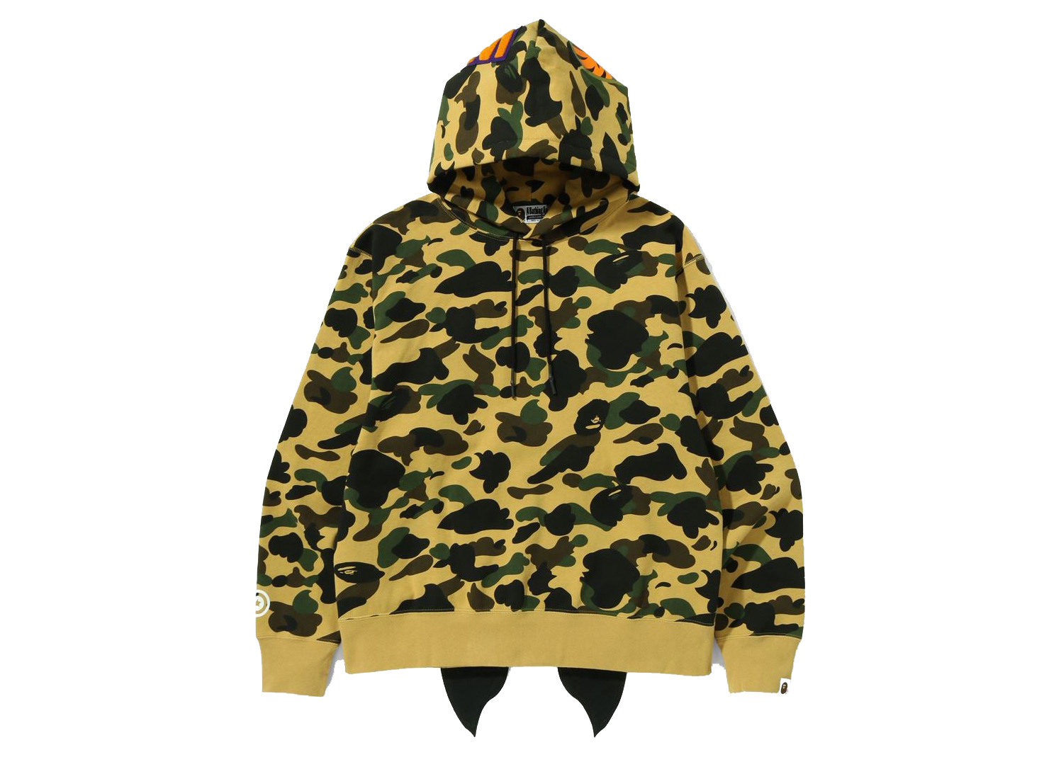 BAPE 1st Camo Shark Relaxed Fit Pullover Hoodie Yellow