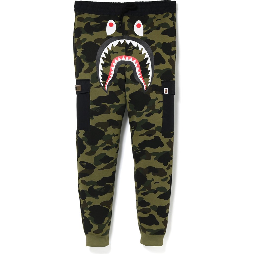 BAPE 1st Camo Shark Slim Sweat Cargo Pants Green Men's - SS19 - US