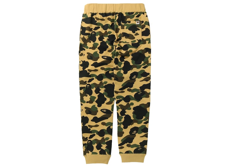 BAPE 1st Camo Shark Slim Sweat Pants (SS22) Yellow Men's - SS22 - US