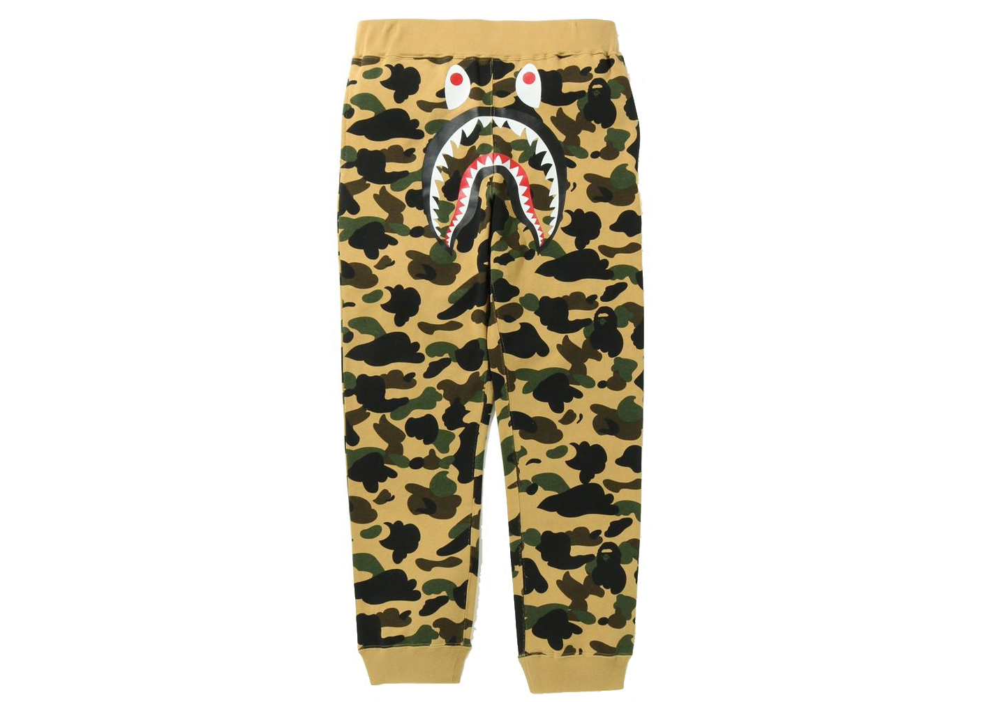 BAPE 1st Camo Shark Slim Sweat Pants (SS22) Yellow Men's - SS22 - US