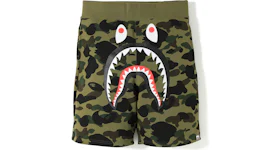 BAPE 1st Camo Shark Sweat Shorts Green