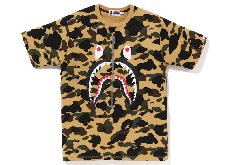 BAPE 1st Camo Shark Tee (SS23) Yellow Men's - SS23 - US