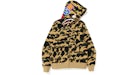 BAPE 1st Sudadera con capucha Camuflaje Shark Zip Misted Amarillo