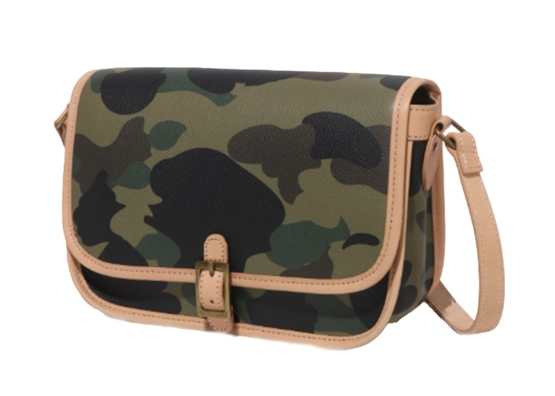 BAPE 1st Camo Shoulder Bag (SS26) in Green