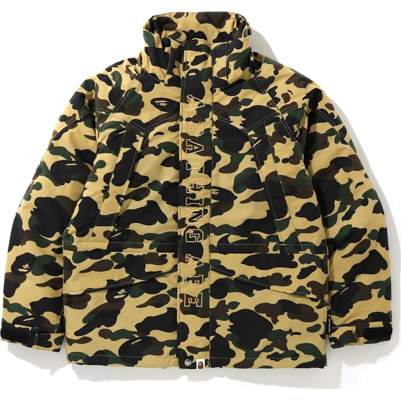 BAPE 1st Camo Snowboard Down Jacket Yellow Men's - FW19 - US