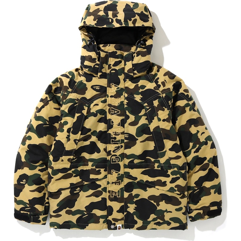 BAPE 1st Camo Snowboard Down Jacket Yellow Men's - FW19 - GB