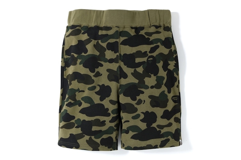 BAPE 1st Camo Sweat Shorts Green Men's - SS19 - US