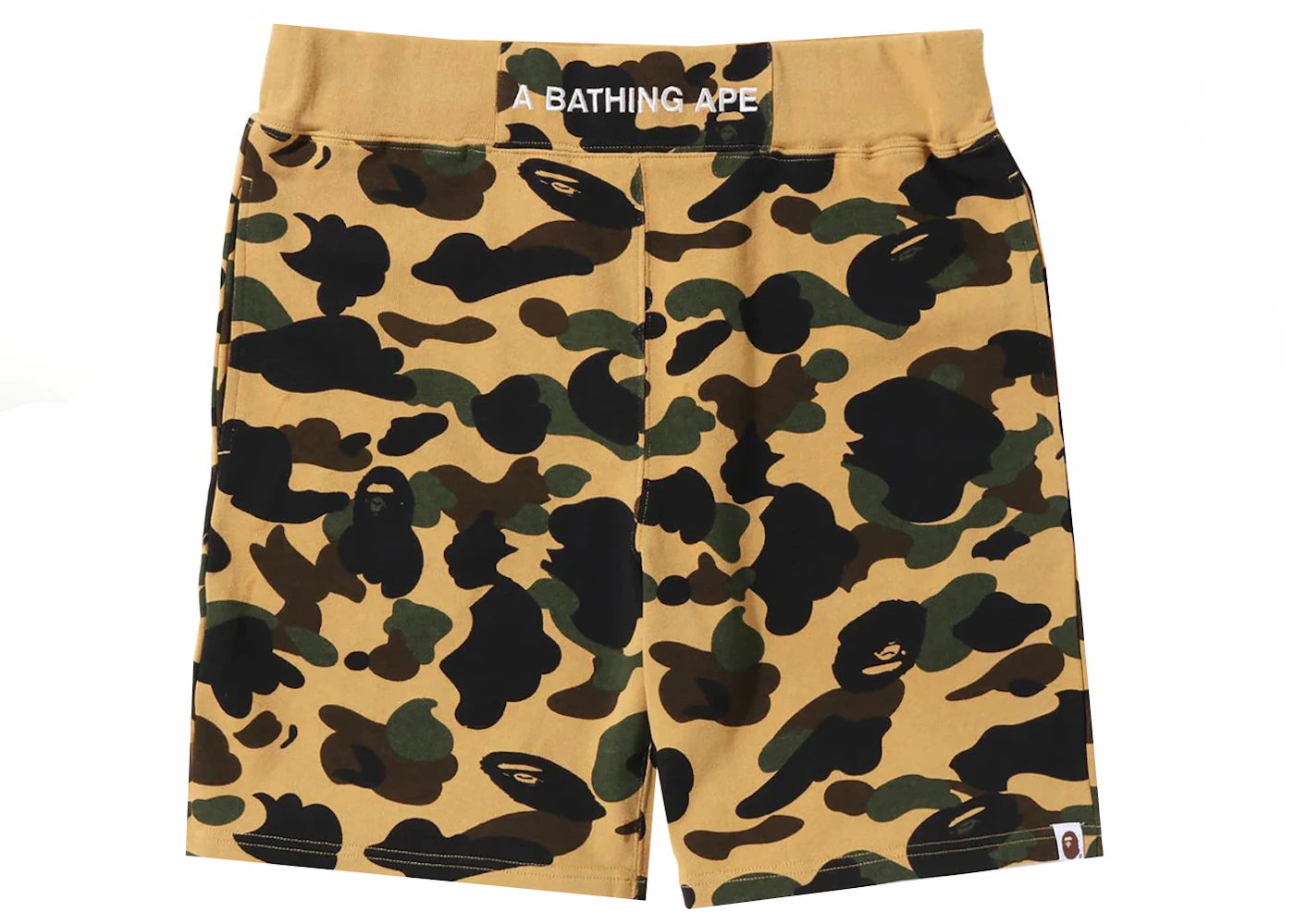 BAPE 1st Camo Sweat Shorts (SS23) Yellow Men's - SS23 - US