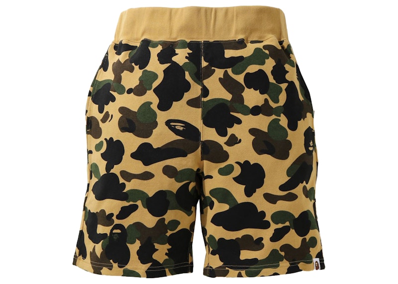 BAPE 1st Camo Sweat Shorts (SS21) Yellow