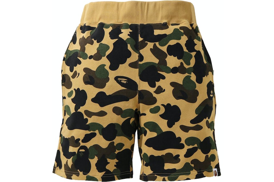 BAPE 1st Camo Sweat Shorts (SS21) Yellow Men's - US