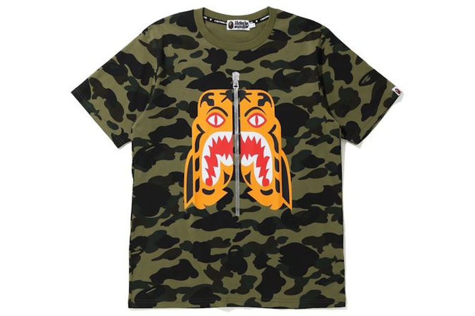 Bape 1st Camo Tiger T Shirt Green Ss Bape 1st Camo Tiger T Shirt Green Ss