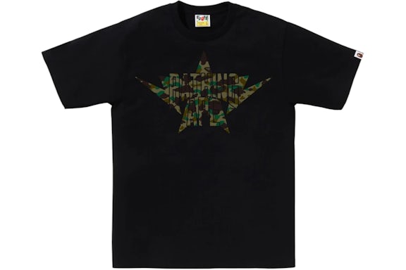 BAPE 1st Camo Twin Sta Nyc Tee Tee Black/Green