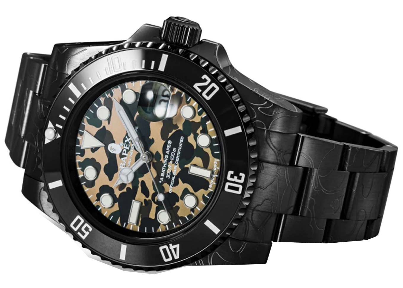 BAPE 1st Camo Type 1 BAPEX Watch Black/Yellow メンズ - SS22 - JP