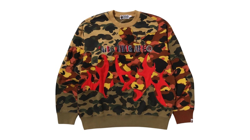 【A BATHING APE】2色展開 1ST CAMO FIT CREWNECK SWEATSHIRT BAPE 1st Camo Upcycled Relaxed Fit Crewneck Sweatshirt Multi