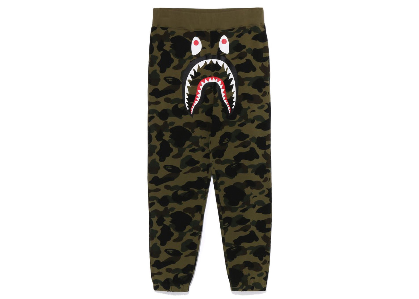 BAPE 1st Camo Wide Fit Shark Sweatpants Green Men's - SS23 - US