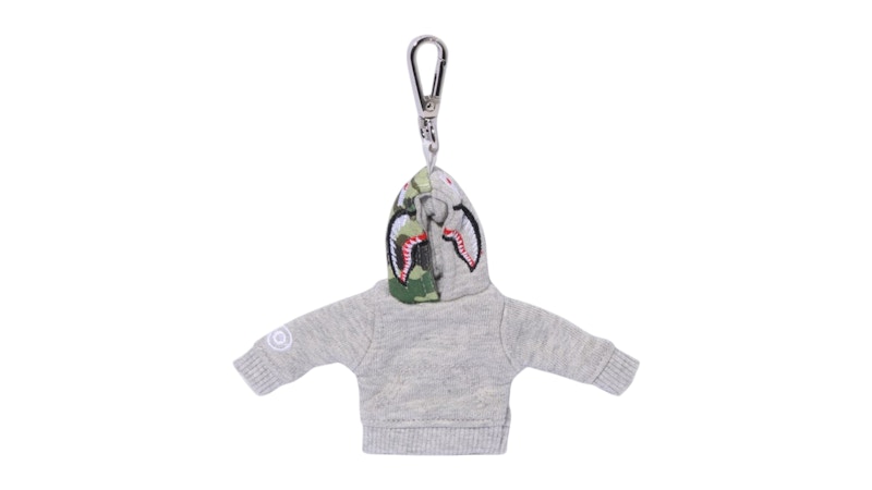 Pre-owned Bape 1st Shark Keychain In Gray
