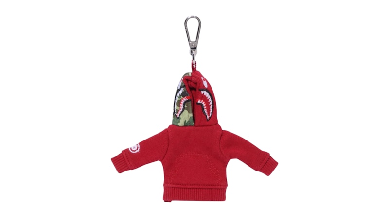 Pre-owned Bape 1st Shark Keychain In Red