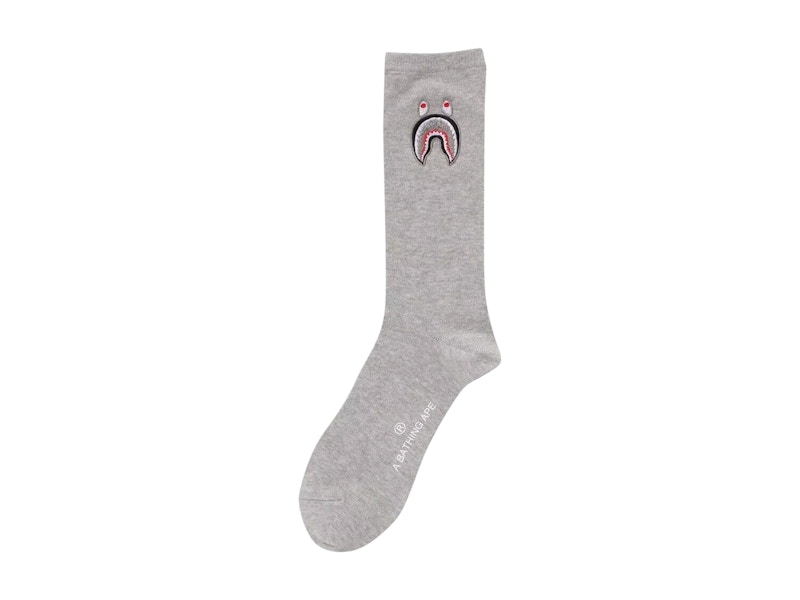 BAPE 1st Shark Socks Gray