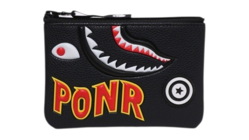 BAPE 2nd Shark Mini Wallet Black メンズ - SS26 - JP BAPE 2nd Shark Mini Wallet Black メンズ - SS26 - JP
